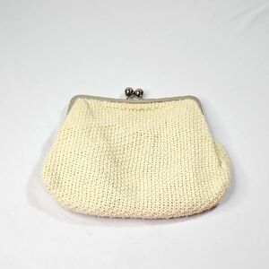 Muche et Muchette Cream Knit Clutch